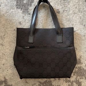 Authentic/Vintage Gucci Black fabric bucket bag